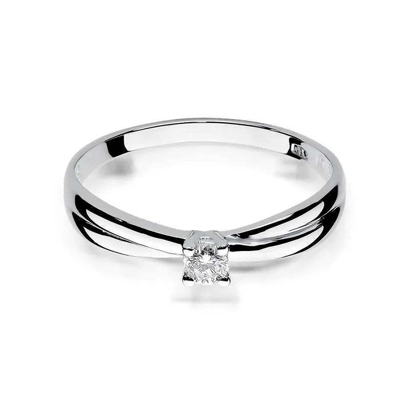 zlatý prsten s diamantem 0,10 ct w0230-diw-02