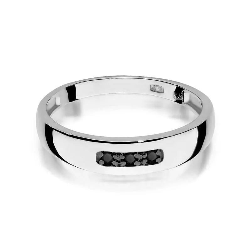 zlatý prsten s 0,044 ct černými diamanty w0235-dib-02