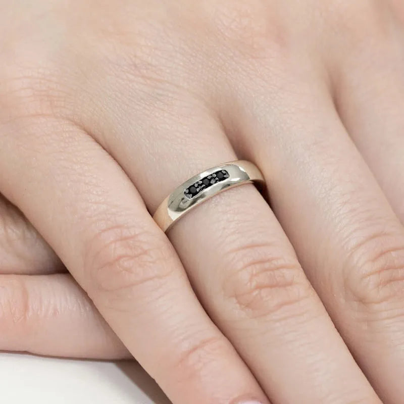 zlatý prsten s 0,044 ct černými diamanty w0235-dib-02