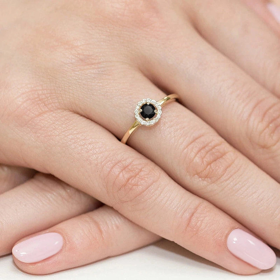 Zlatý prsten s diamanty 0,12 ct a 0,08 ct