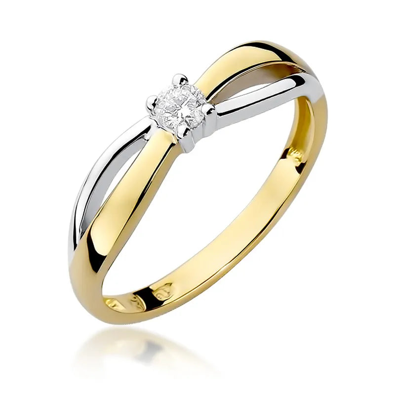 zlatý prsten s diamantem 0,10 ct w0248-diw-01