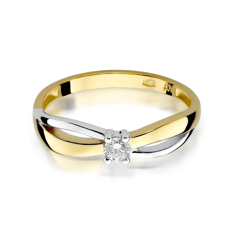 zlatý prsten s diamantem 0,10 ct w0248-diw-01
