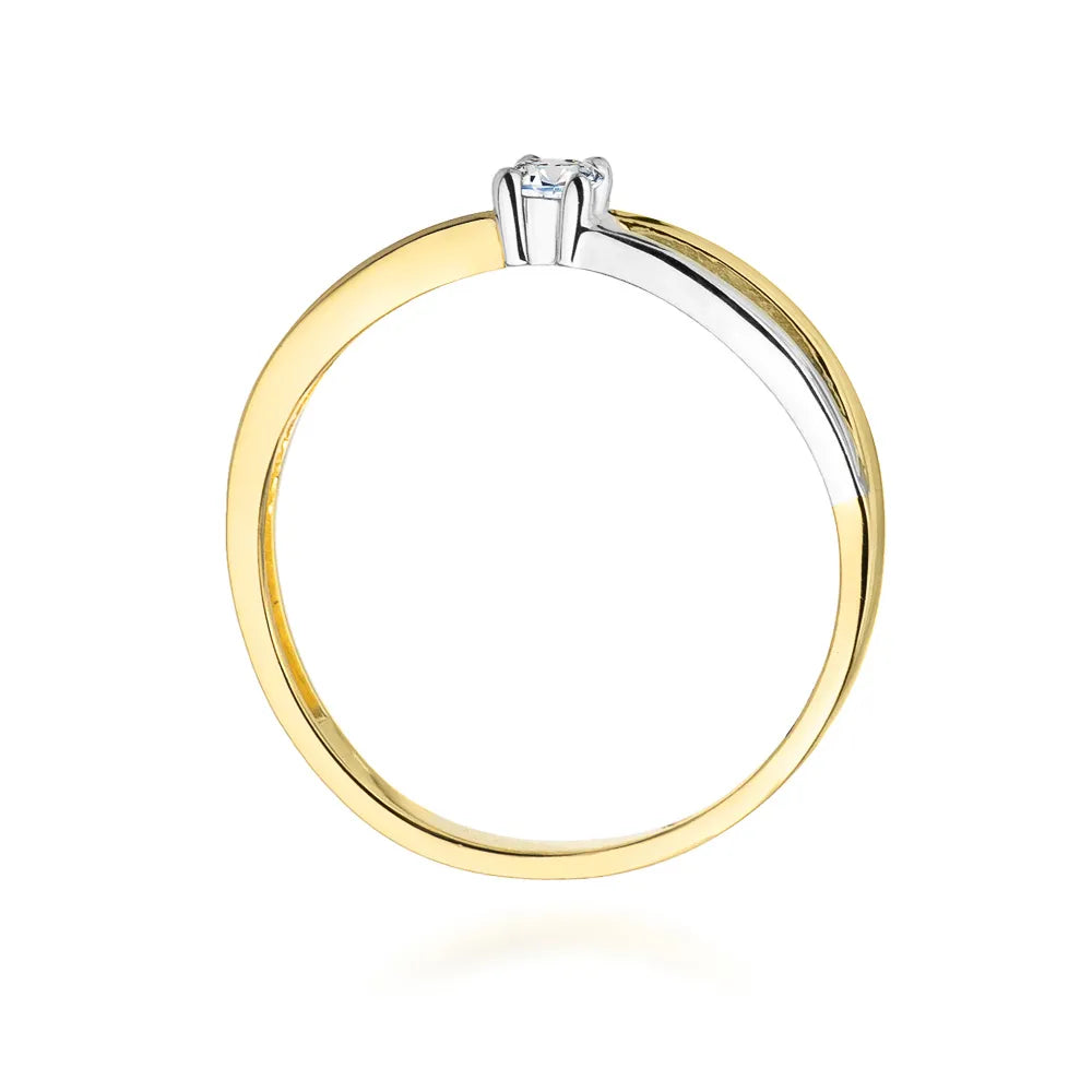 zlatý prsten s diamantem 0,10 ct w0248-diw-01