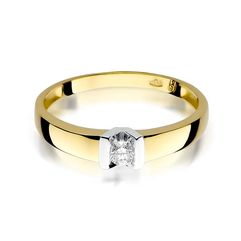 zlatý prsten s diamantem 0,10 ct w0249-diw-01