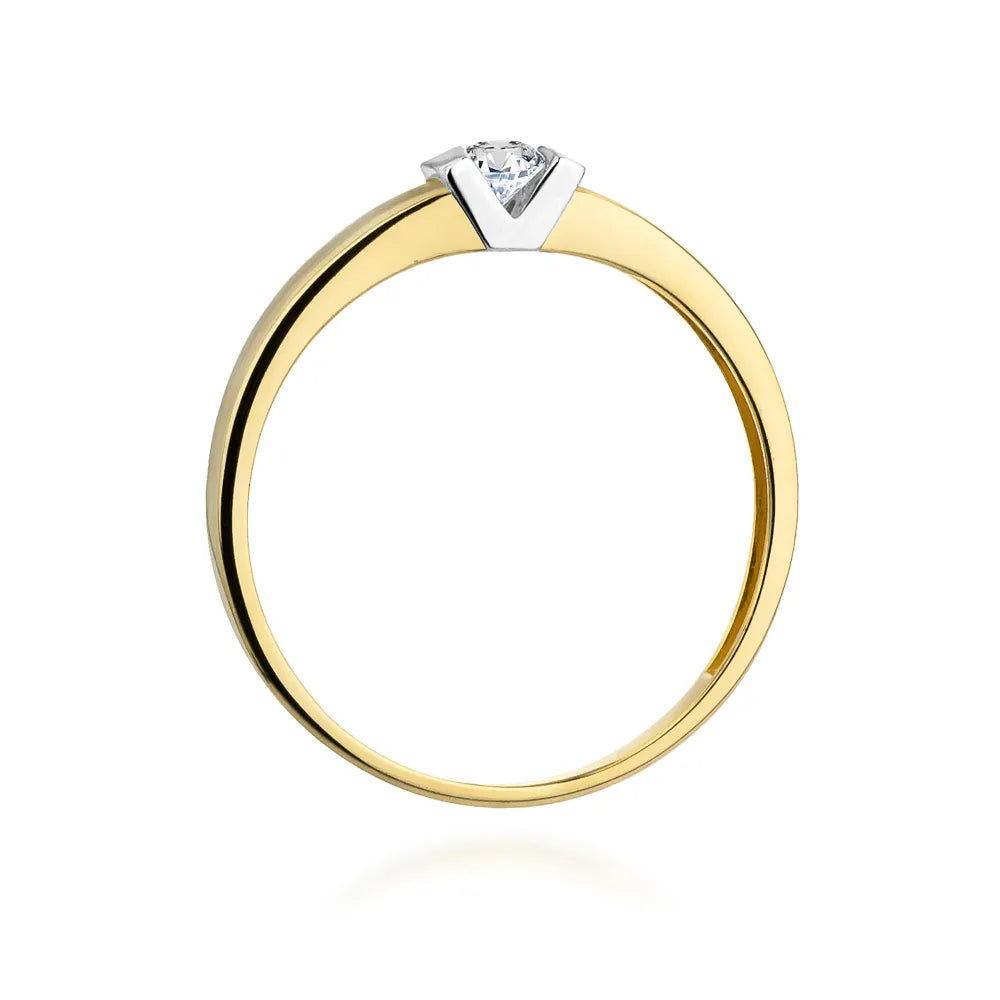 zlatý prsten s diamantem 0,10 ct w0249-diw-01
