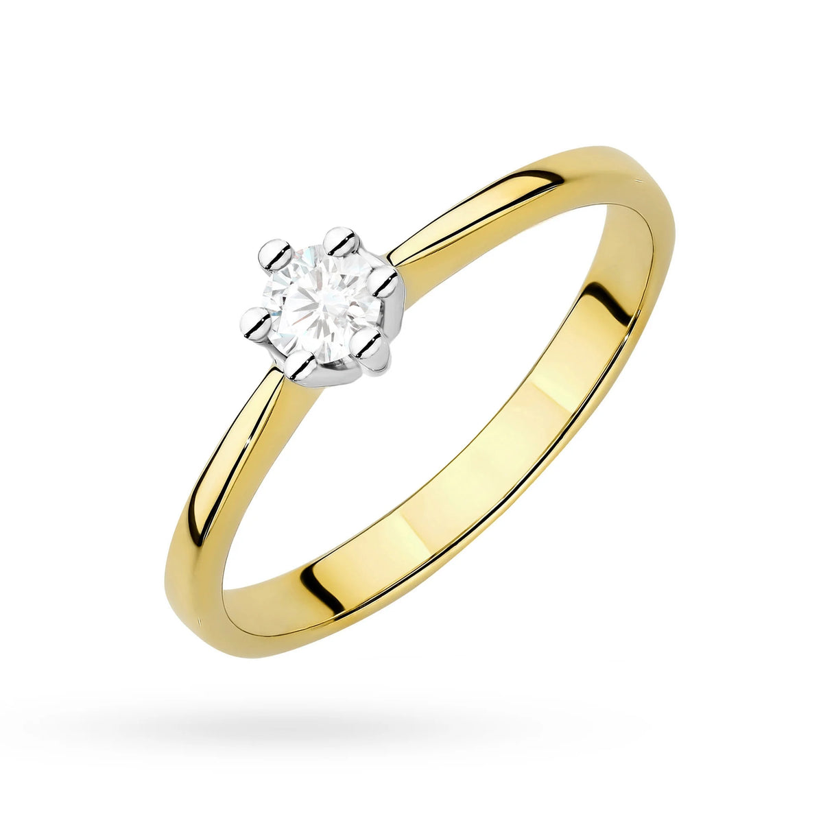 Zlatý prsten s diamantem 0,20 ct
