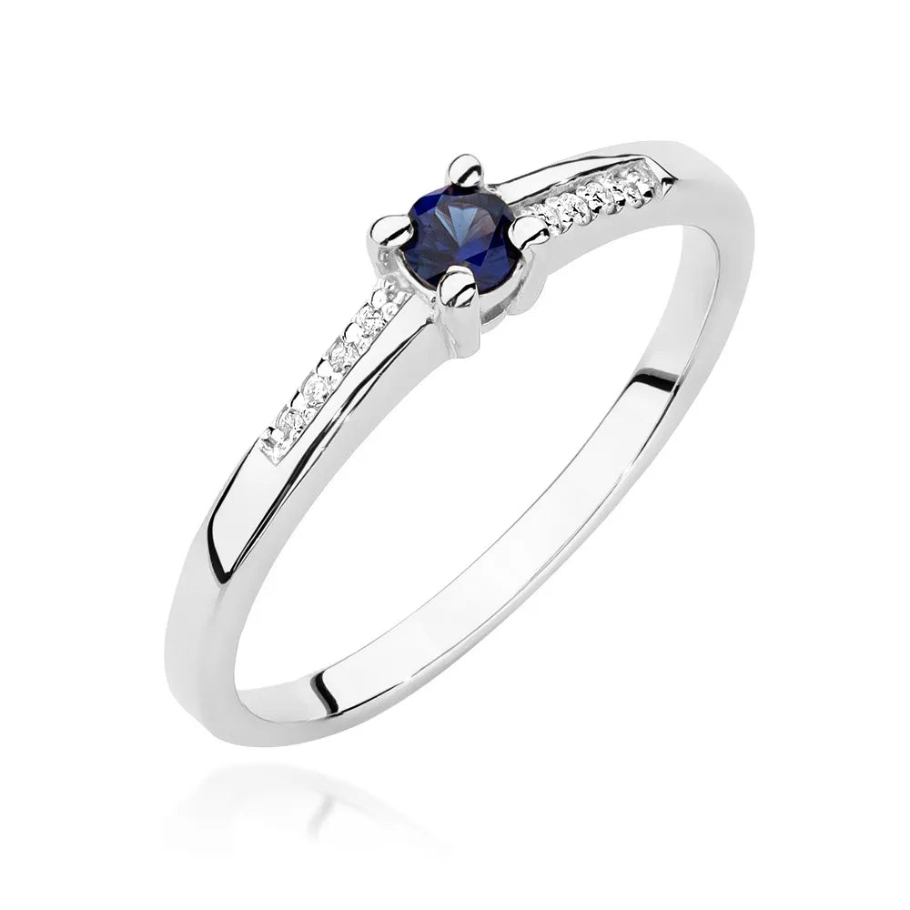 zlatý prsten s 0,15ct safírem a 0,04ct diamanty w0258-sab-01