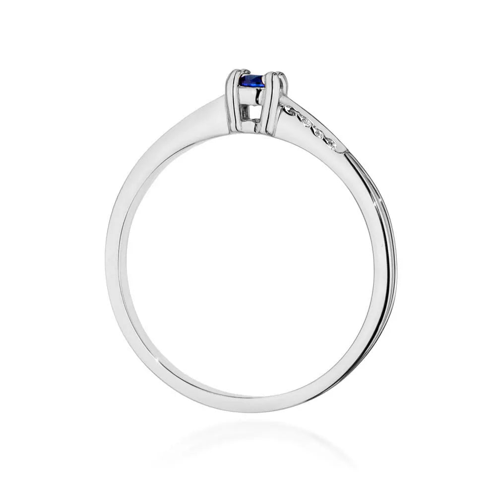 zlatý prsten s 0,15ct safírem a 0,04ct diamanty w0258-sab-01