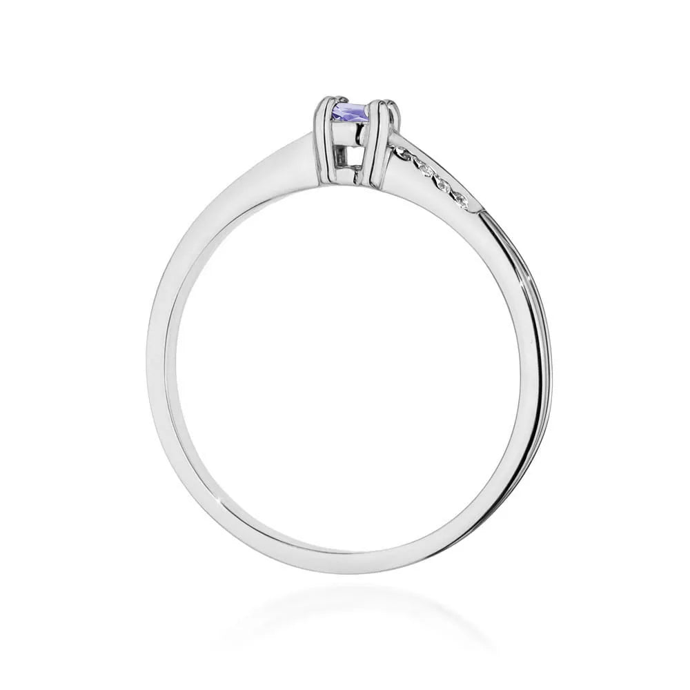 zlatý prsten s 0,15ct tanzanitem a 0,04ct diamanty w0258-tap-01