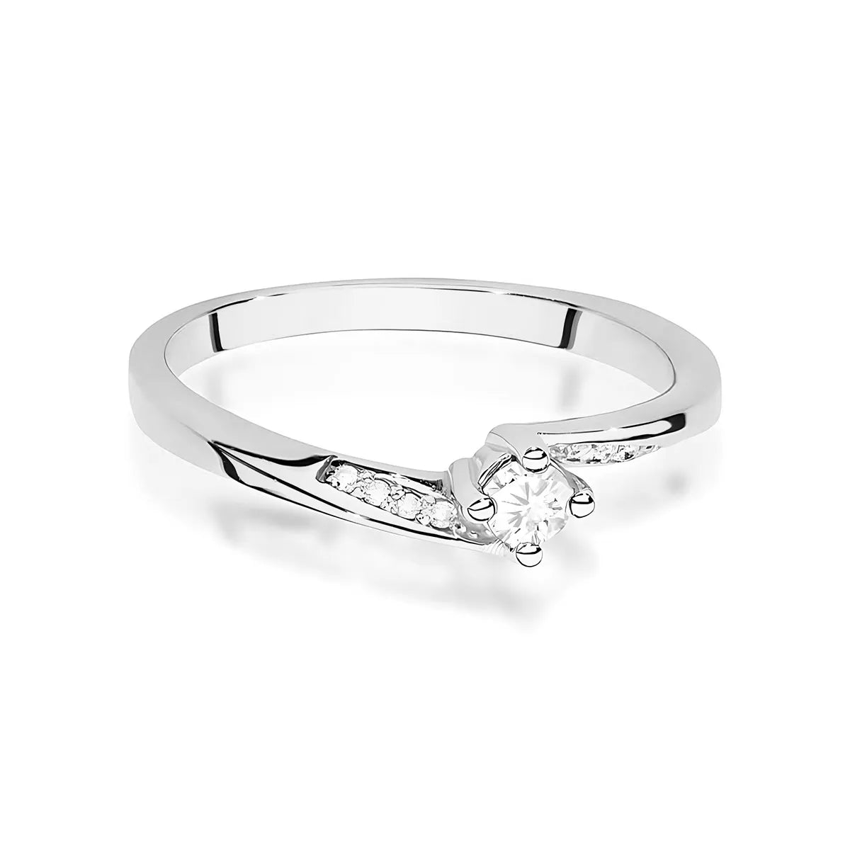 zlatý prsten s diamanty 0,10 ct a 0,04 ct w0262-diw-01