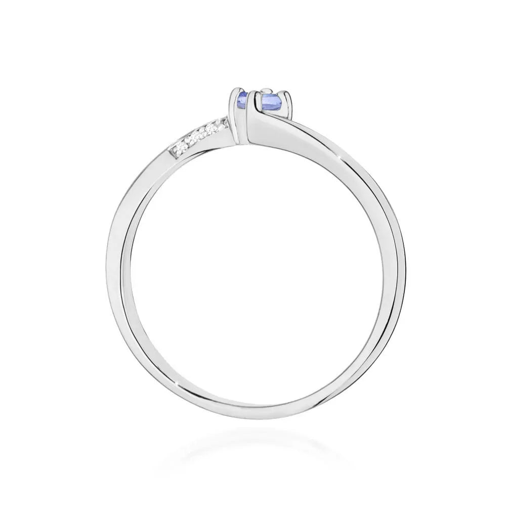 zlatý prsten s 0,15ct tanzanitem a 0,04ct diamanty w0262-tap-01