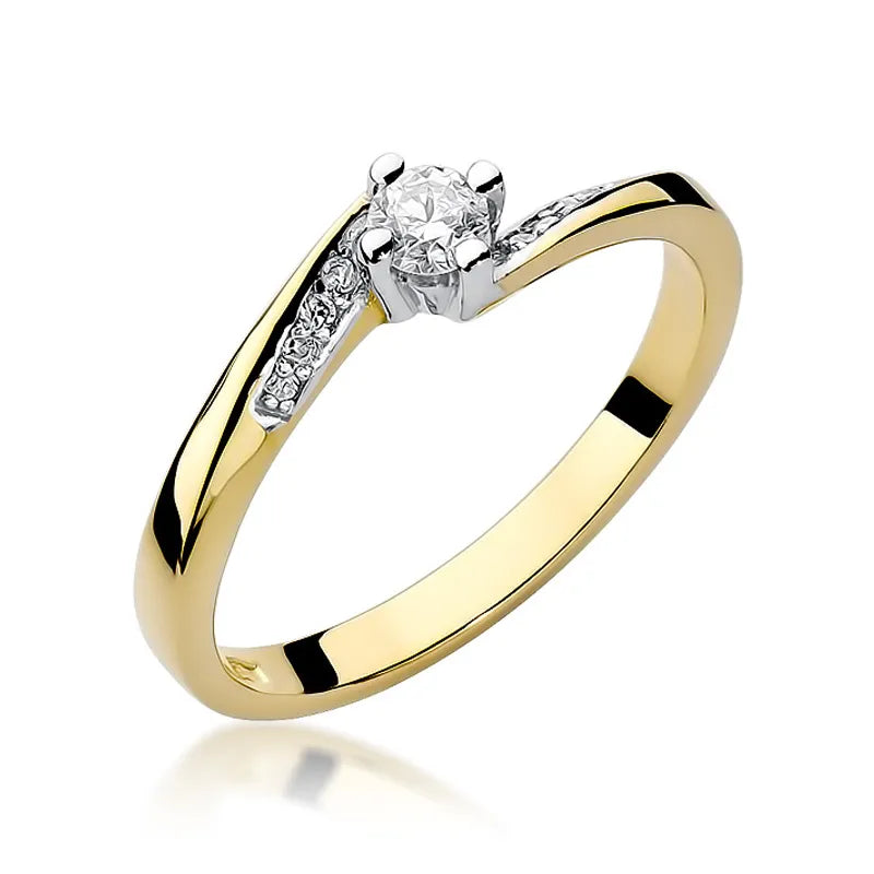zlatý prsten s diamanty 0,15 ct a 0,04 ct w0262-diw-02