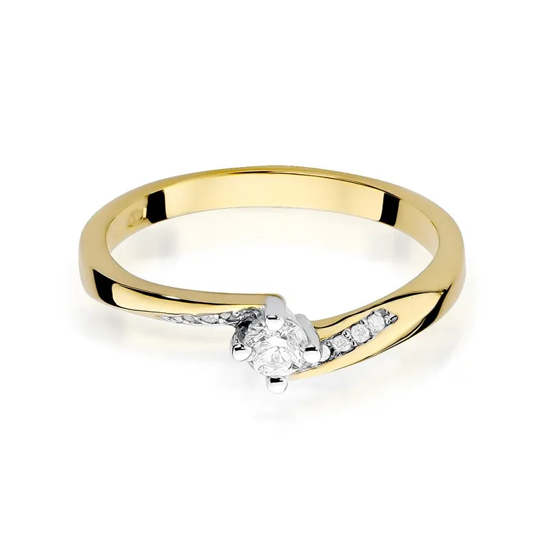 zlatý prsten s diamanty 0,15 ct a 0,04 ct w0262-diw-02