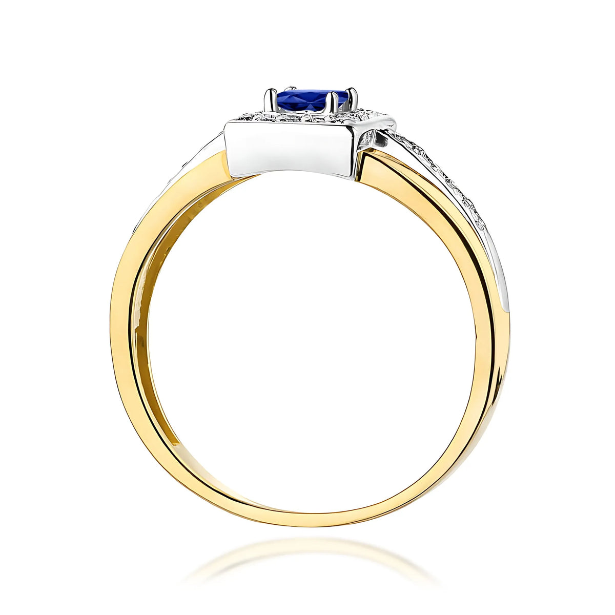zlatý prsten s 0,20ct safírem a 0,14ct diamanty w0271-sab-01
