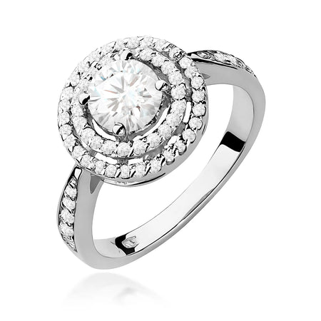 Lab-grown Diamond Engagement Ring in 585 White Gold
