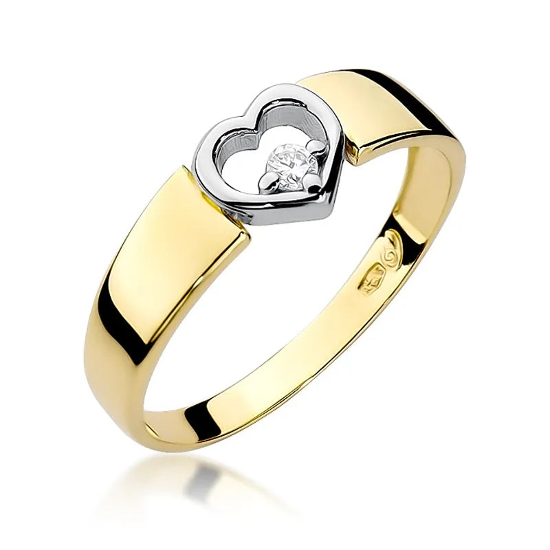 zlatý prsten s diamantem 0,04 ct w0276-diw-01
