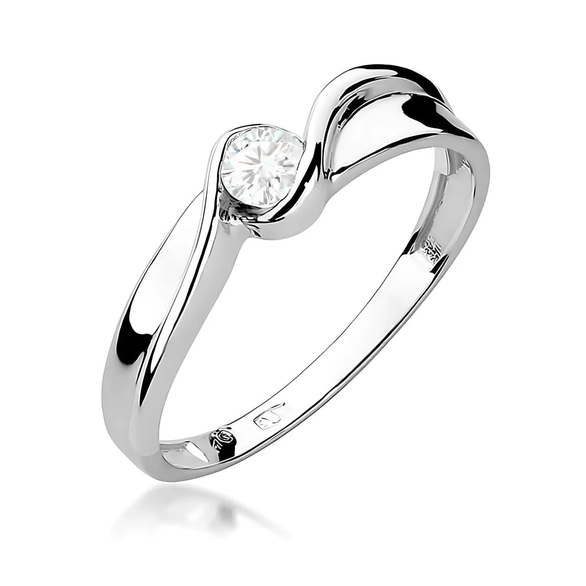 zlatý prsten s diamantem 0,15 ct w0278-diw-01