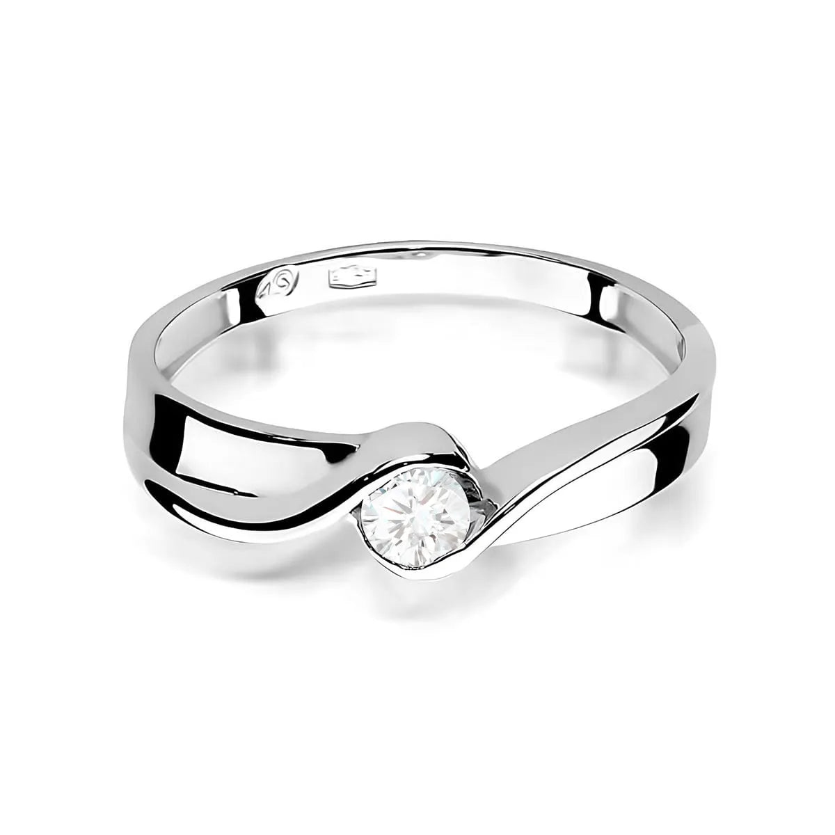 zlatý prsten s diamantem 0,15 ct w0278-diw-01