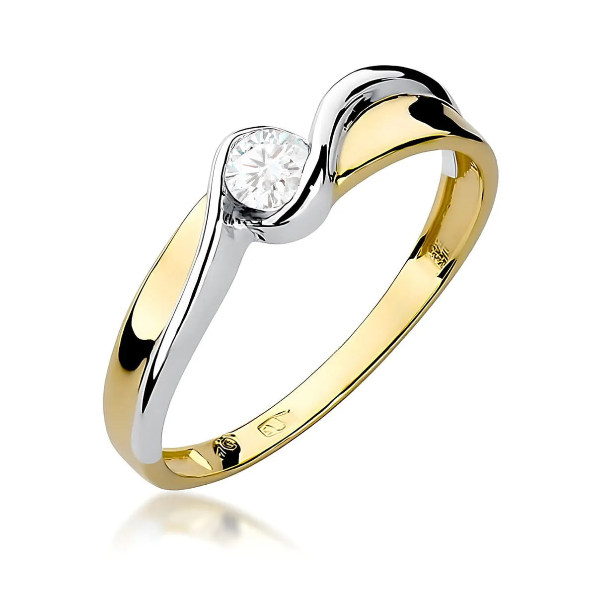 zlatý prsten s diamantem 0,15 ct w0278-diw-01