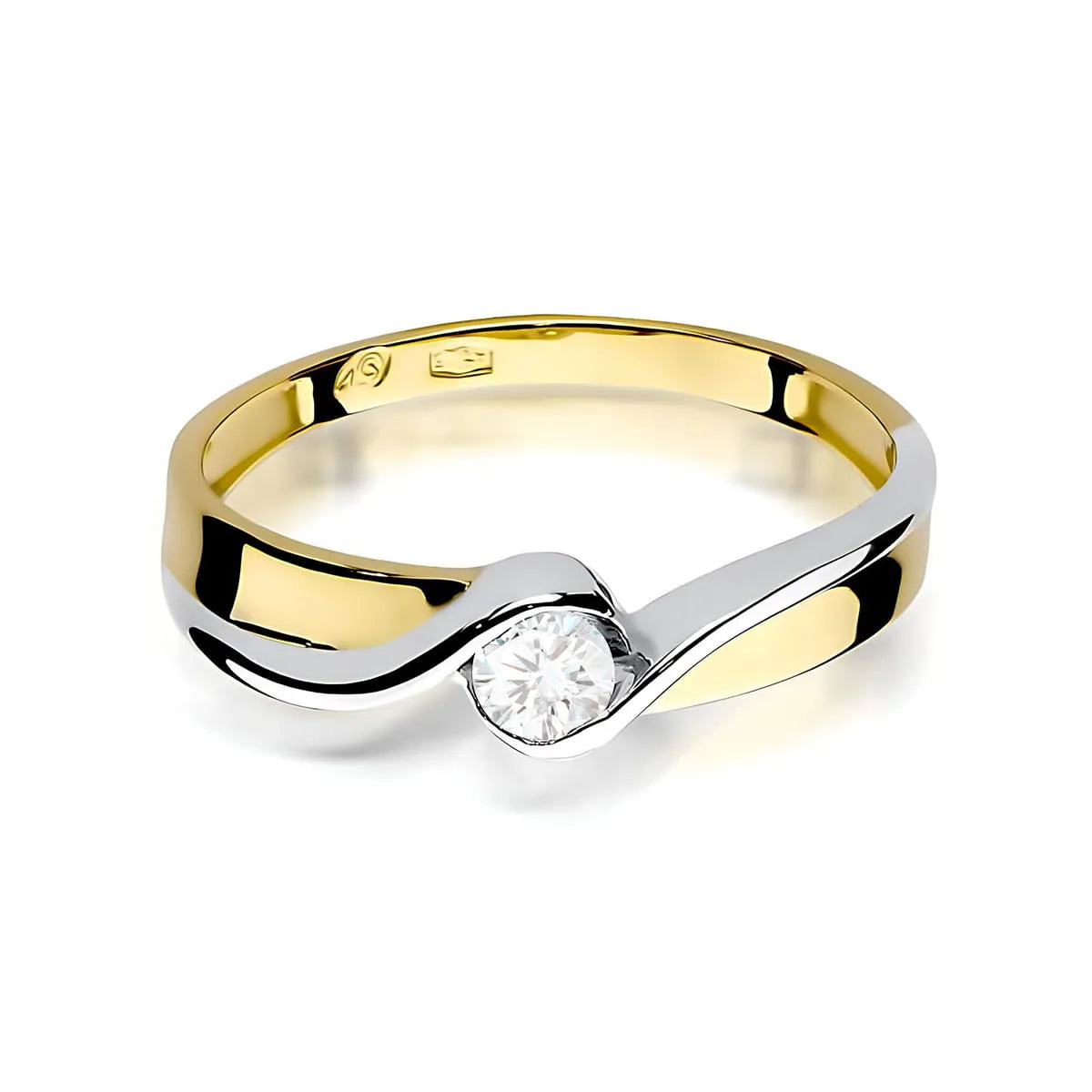 zlatý prsten s diamantem 0,15 ct w0278-diw-01