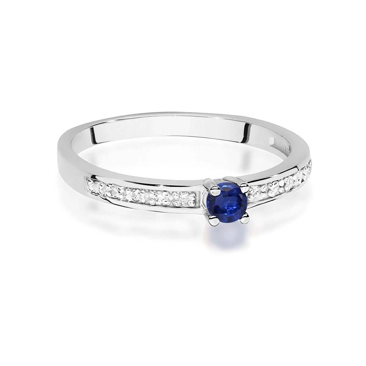 zlatý prsten s 0,15ct safírem a 0,05ct diamanty w0288-sab-01
