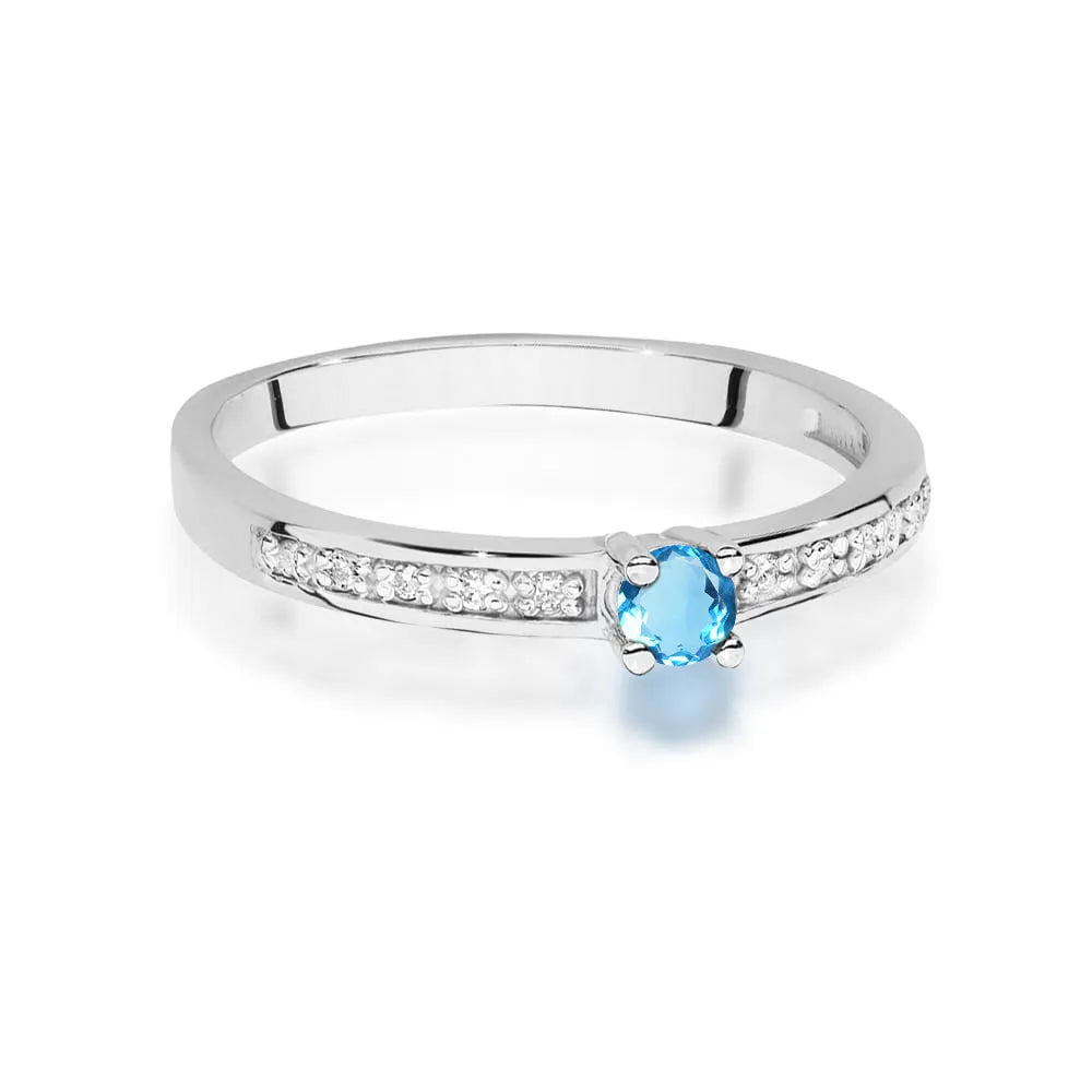zlatý prsten s topazem 0,15 ct a diamanty 0,05 ct w0288-tob-01