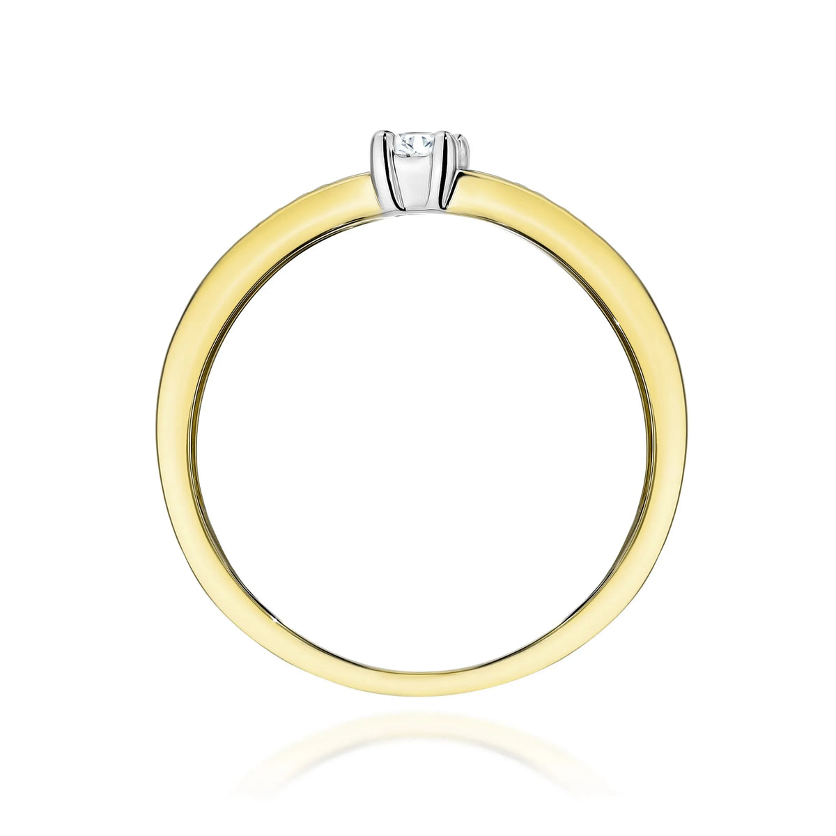zlatý prsten s 0,08ct laboratorně pěstovanými a 0,05ct laboratorně pěstovanými diamanty w0288-ldw-01