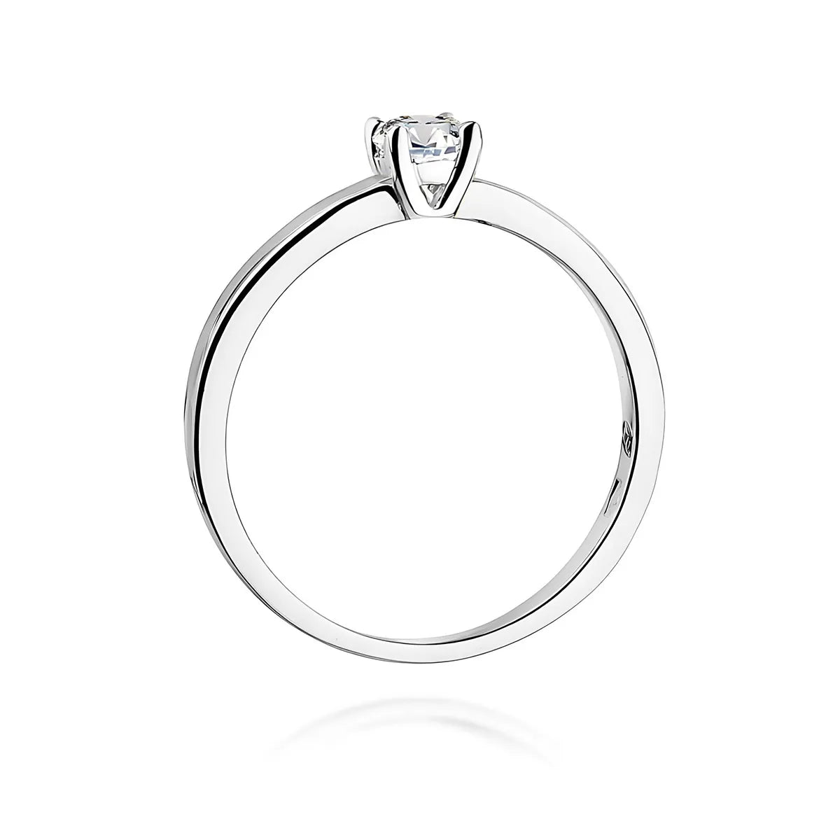 Lab-grown Diamond Engagement Ring in 585 White Gold