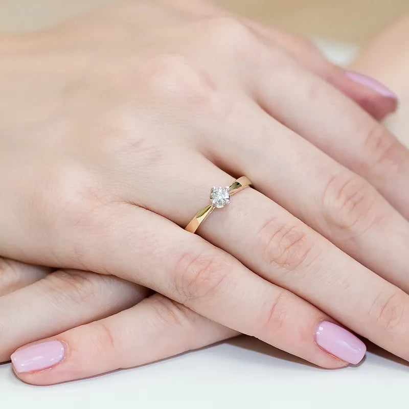 zlatý prsten s diamantem 0,20 ct w0293-diw-01