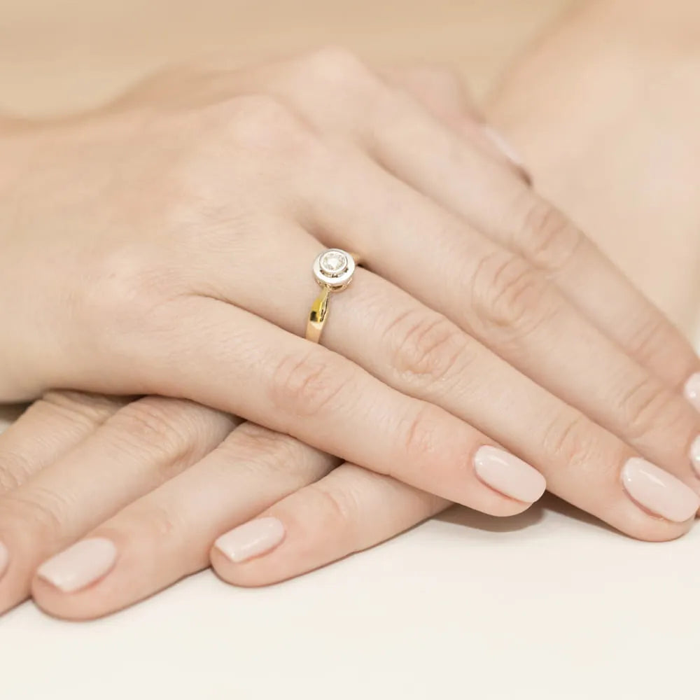 zlatý prsten s diamantem 0,25 ct w0294-diw-04