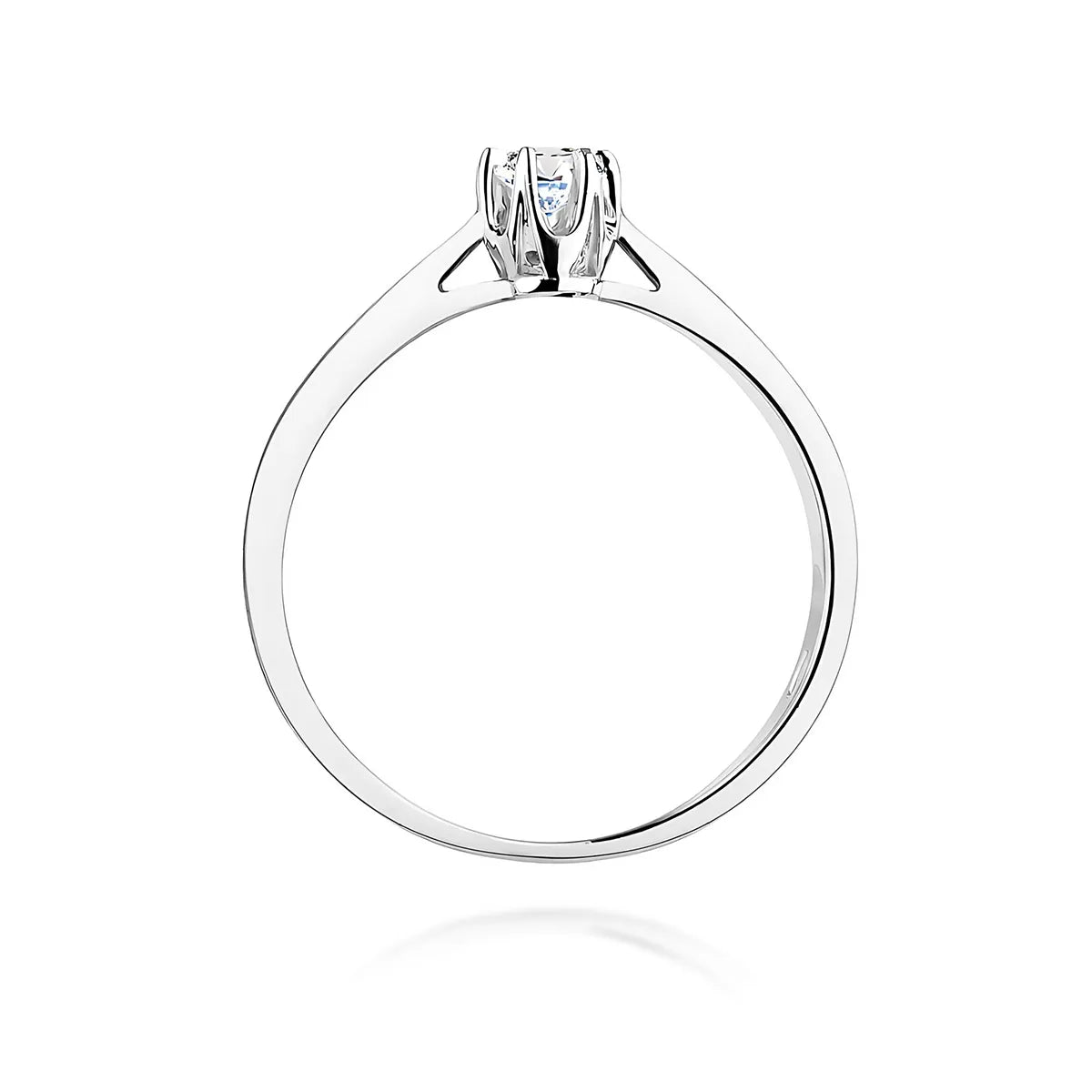 Zásnubní prsten s diamantem v 585 bílém zlatě