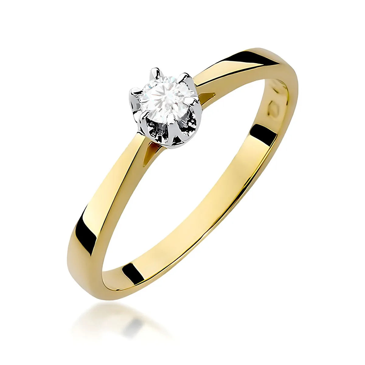 zlatý prsten s diamantem 0,15 ct w0295-diw-02