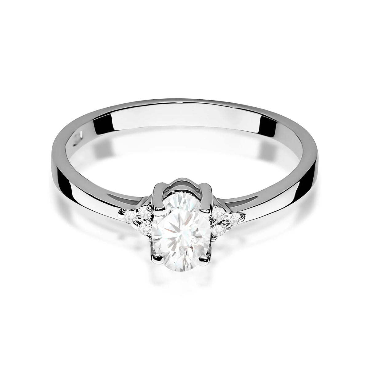 zlatý prsten s laboratorními diamanty 0,40 ct a 0,052 ct w0301-ldw-01