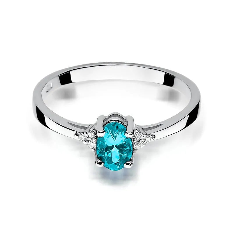 zlatý prsten s topazem 0,50 ct a diamanty 0,052 ct w0301-tob-01