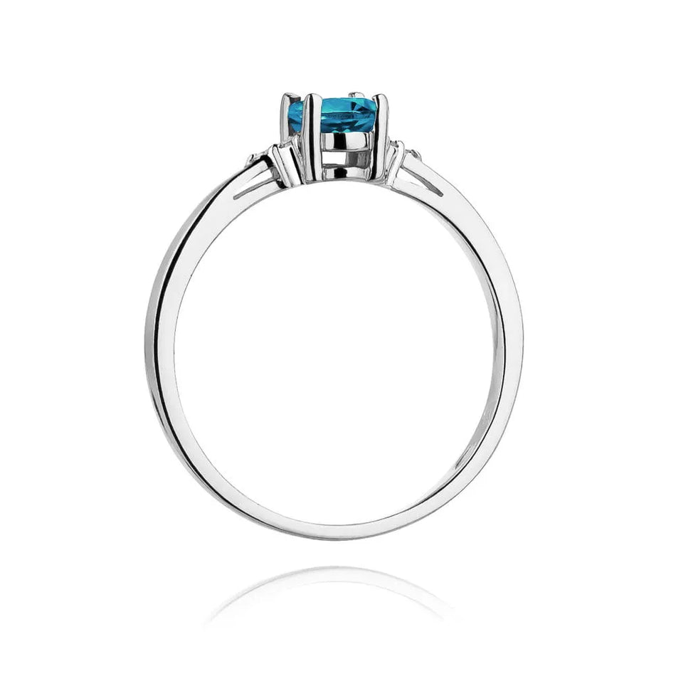 zlatý prsten s topazem 0,50 ct a diamanty 0,052 ct w0301-tob-01