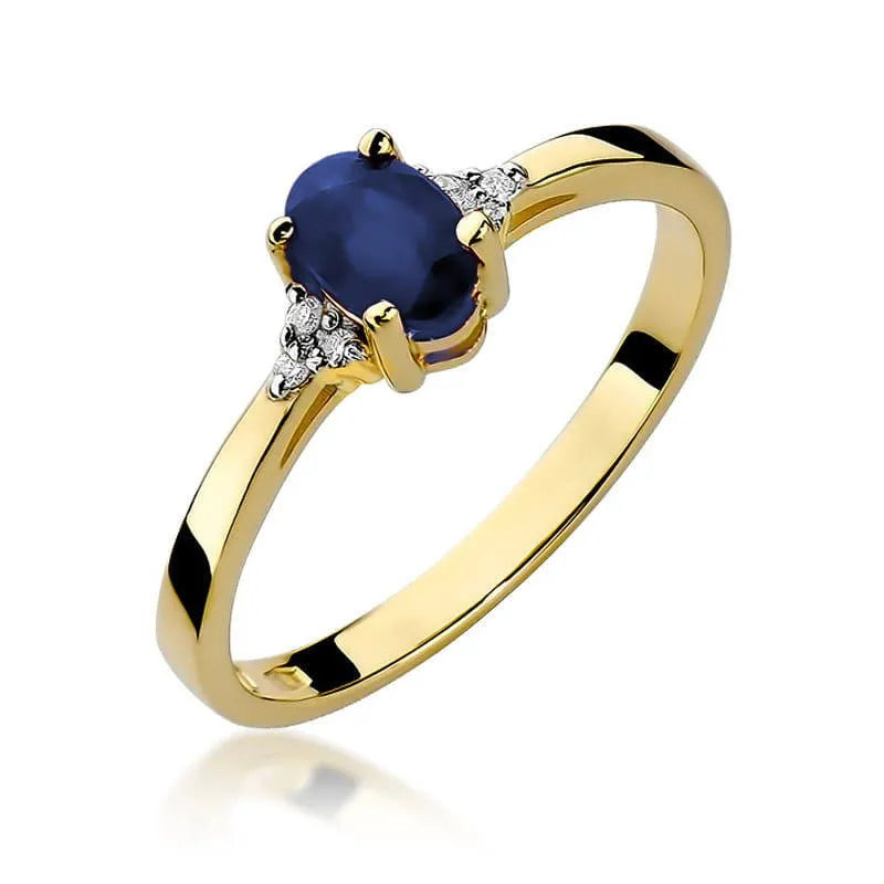 zlatý prsten s 0,70ct safírem a 0,052ct diamanty w0301-sab-01