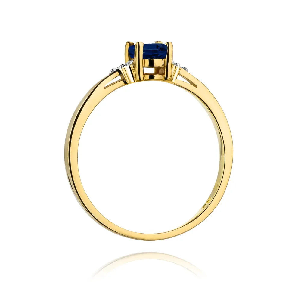 zlatý prsten s 0,70ct safírem a 0,052ct diamanty w0301-sab-01