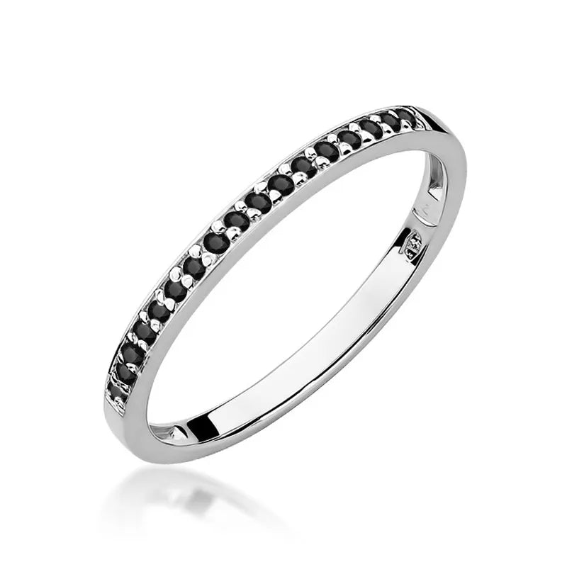 zlatý prsten s 0,085ct černými diamanty w0306-dib-01