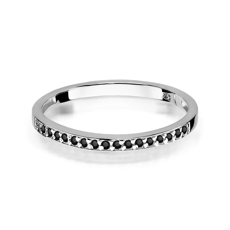 zlatý prsten s 0,085ct černými diamanty w0306-dib-01