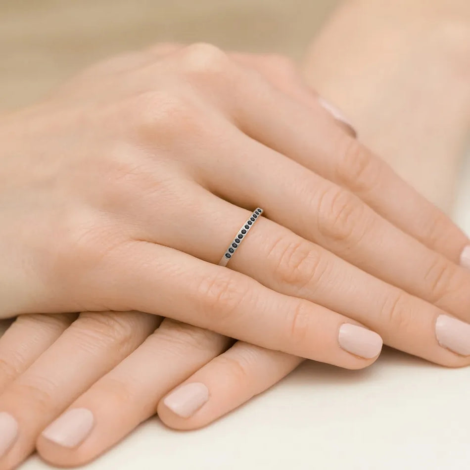 zlatý prsten s 0,085ct černými diamanty w0306-dib-01