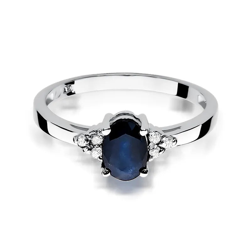 zlatý prsten s 0,90ct safírem a 0,052ct diamanty w0308-sab-01