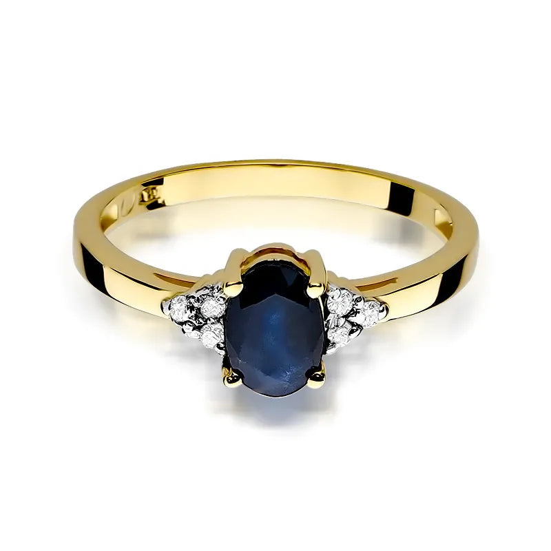 zlatý prsten s 0,90ct safírem a 0,052ct diamanty w0308-sab-01