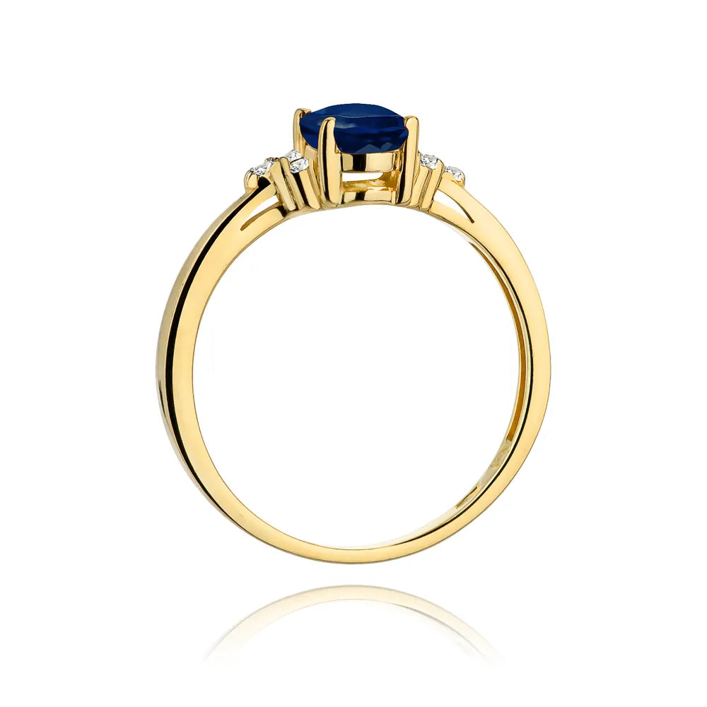 zlatý prsten s 0,90ct safírem a 0,052ct diamanty w0308-sab-01