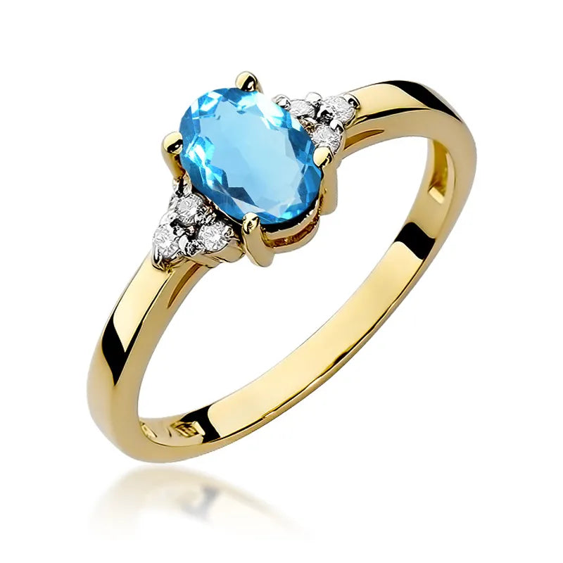 zlatý prsten s topazem 0,90 ct a diamanty 0,052 ct w0308-tob-01