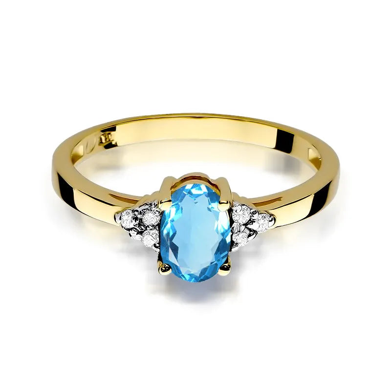 zlatý prsten s topazem 0,90 ct a diamanty 0,052 ct w0308-tob-01