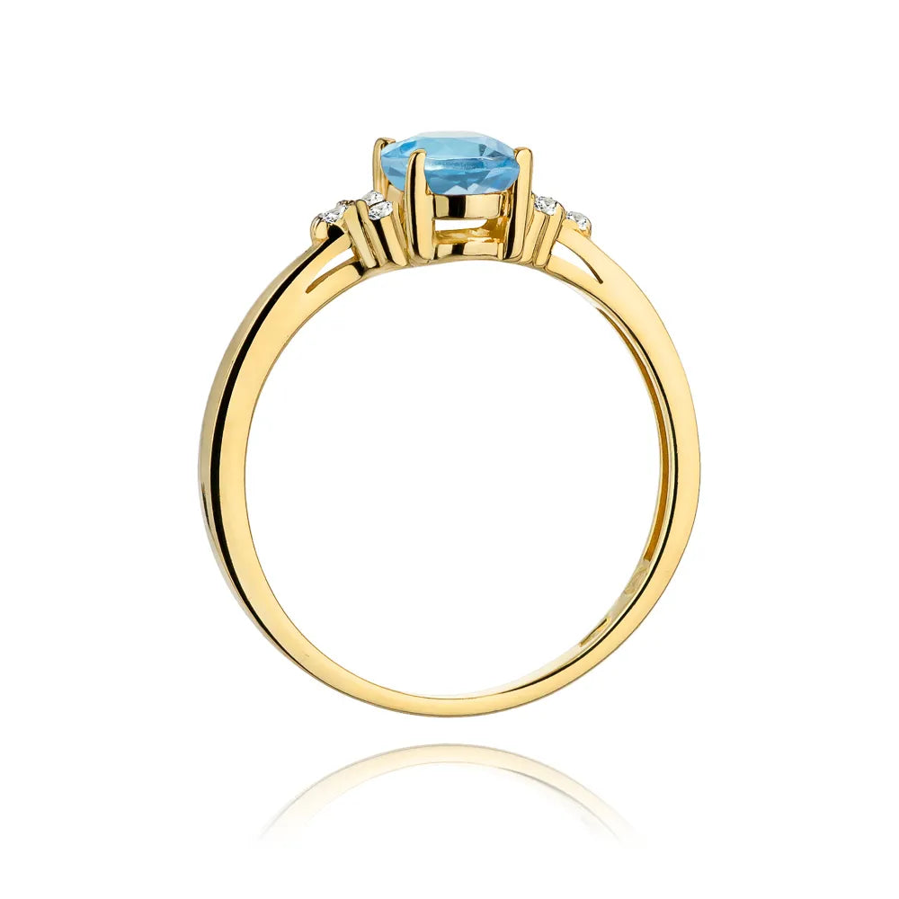 zlatý prsten s topazem 0,90 ct a diamanty 0,052 ct w0308-tob-01