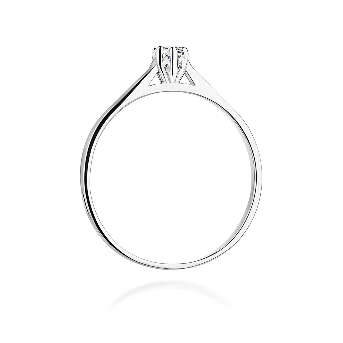 Zásnubní prsten s diamantem v 585 bílém zlatě
