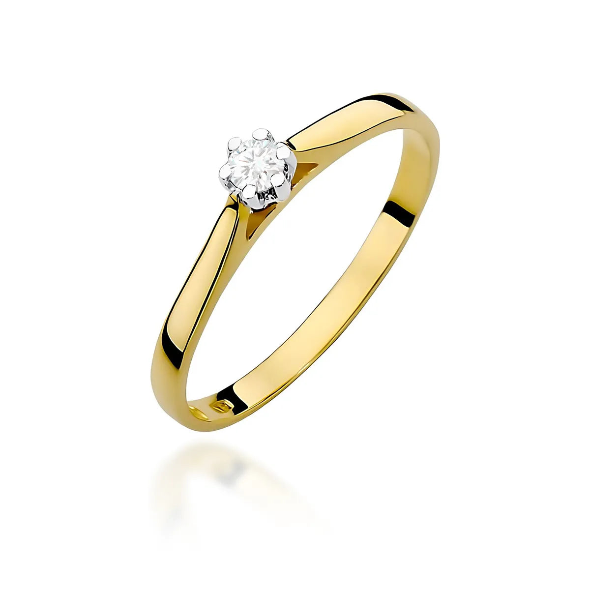 zlatý prsten s diamantem 0,10 ct w0311-diw-02