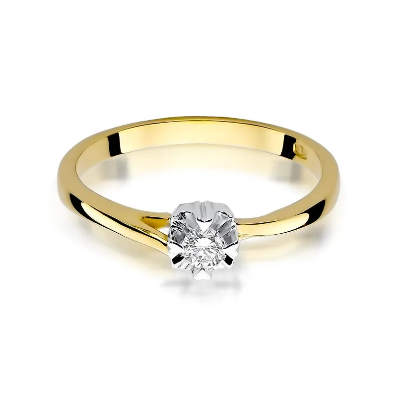 zlatý prsten s diamantem 0,10 ct w0318-diw-02