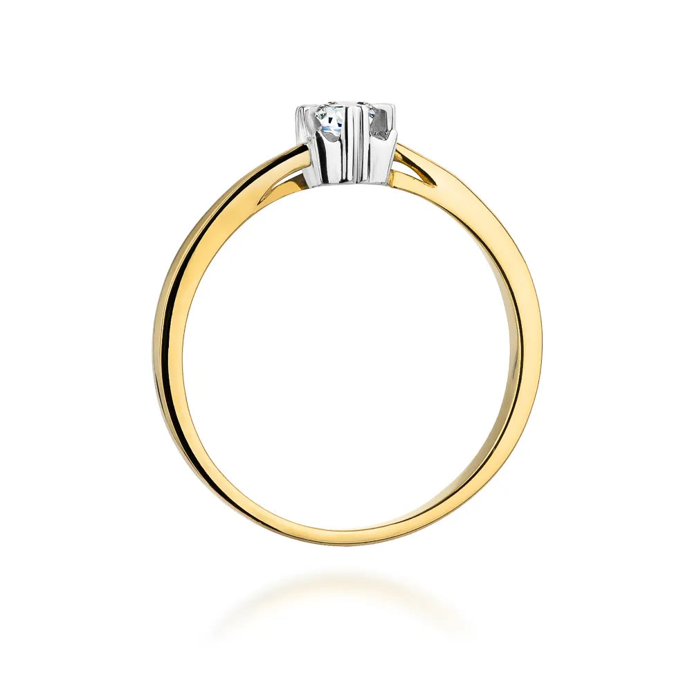 zlatý prsten s diamantem 0,10 ct w0318-diw-02